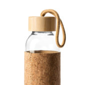 Бутылка стеклянная LAWAS в чехле из натуральной пробки, 500 мл, прозрачный/бежевый, арт. 028676803