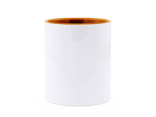 Кружка керамическая MANGO под сублимацию, 350 мл, белый/оранжевый, арт. 028629703