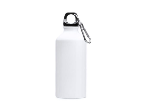 Алюминиевая бутылка ATHLETIC с карабином, 400 мл, белый, арт. 028689903