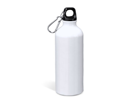 Бутылка алюминиевая с карабином, 800 мл, белый, арт. 028689303