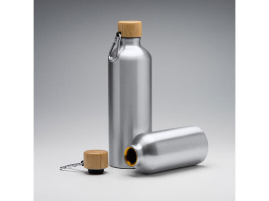 Алюминиевая бутылка BROLY с карабином, 800 мл, серебристый, арт. 028688903