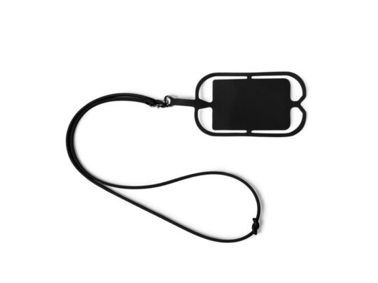 Силиконовый шнурок DALVIK с держателем мобильного телефона и карт, черный, арт. 028785903