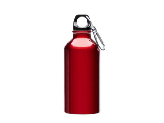 Алюминиевая бутылка ATHLETIC с карабином, 400 мл, красный, арт. 028689603