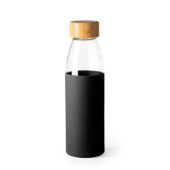 Бутылка стеклянная NAGAMI в силиконовом чехле, 540 мл, прозрачный/черный, арт. 028677303