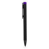 Ручка металлическая шариковая Taper Metal софт-тач с цветным зеркальным слоем, черный с фиолетовым, арт. 028717603