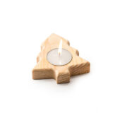 Свеча MAKA на деревянной подставке, елка, натуральный, арт. 028730703