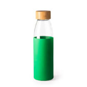 Бутылка стеклянная NAGAMI в силиконовом чехле, 540 мл, прозрачный/папоротник, арт. 028677103