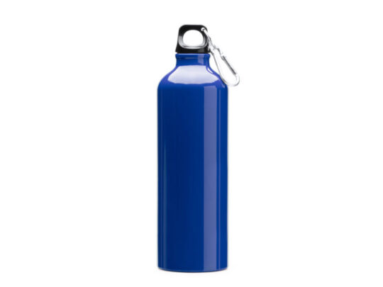 Бутылка алюминиевая с карабином, 800 мл, королевский синий, арт. 028689503