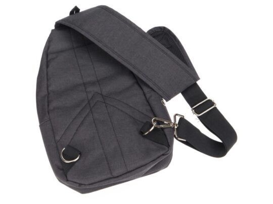 Рюкзак TORBER с одним плечевым ремнем, чёрный/бордовый, полиэстер 300D, 33 х 17 х 6 см, арт. 029038303