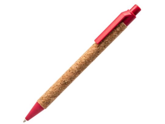 Ручка шариковая COMPER Eco-line с корпусом из пробки, натуральный/красный, арт. 028836703