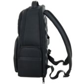 Рюкзак для ноутбука Santiago с кожаной отделкой, черный