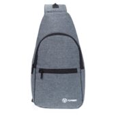 Рюкзак TORBER с одним плечевым ремнем, серый, полиэстер 300D, 33 х 17 х 6 см, арт. 029038403