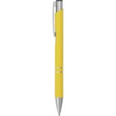 Ручка металлическая шариковая Legend Gum софт-тач, желтый, арт. 028944403
