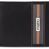 Бумажник Mano Don Leonardo, с RFID защитой, натуральная кожа в черном цвете, 10,5 х 2 х 8,5 см, арт. 029033803