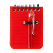 Мини-блокнот ARCO с шариковой ручкой, красный, арт. 028840703