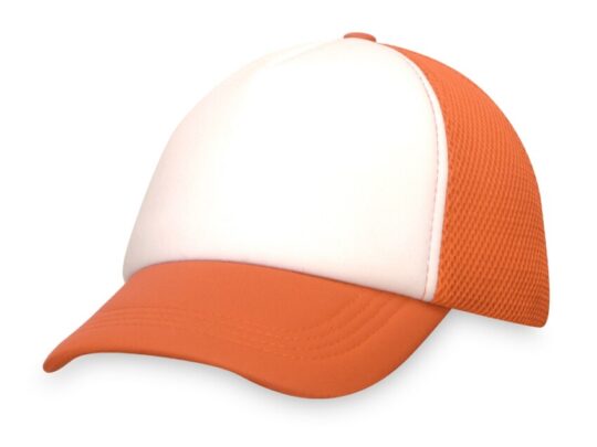 Бейсболка под сублимацию с сеткой Newport, оранжевый/белый, арт. 029020903