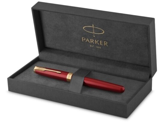 Ручка-роллер Parker Sonnet Red Intense GT, стержень: F, цвет чернил: black, в подарочной упаковке, арт. 028952503