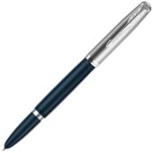 Перьевая ручка Parker 51 CORE MIDNIGHT BLUE CT, перо: F, цвет чернил: black, в подарочной упаковке., арт. 028946903