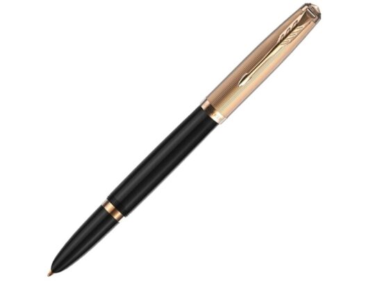 Перьевая ручка Parker 51 DELUXE BLACK GT, перо: F, цвет чернил: black, в подарочной упаковке., арт. 028947103