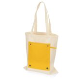 Складная хлопковая сумка для шопинга Gross с карманом, желтый, арт. 028932503