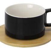 Набор чашка с бамбуковым блюдцем Sheffield, черный, арт. 029022203