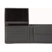 Бумажник Mano Don Leonardo, с RFID защитой, натуральная кожа в сером цвете, 12,5 х 2,5 х 9 см, арт. 029034303