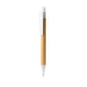 Ручка шариковая GILDON, бамбук, натуральный/белый, арт. 028834903
