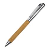 Шариковая ручка из переработанной стали и переработанной кожи Venera, коричневая, арт. 028812303