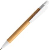 Ручка шариковая GILDON, бамбук, натуральный/белый, арт. 028834903