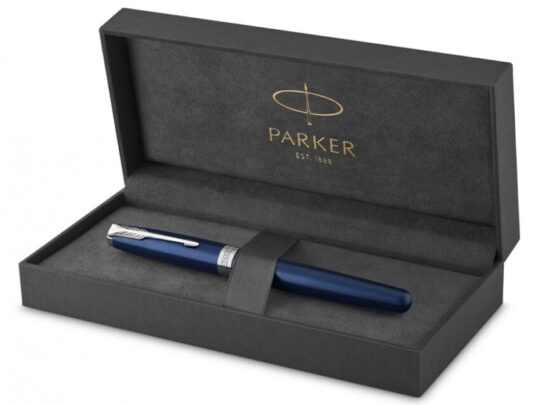 Ручка-роллер Parker Sonnet Blue Subtle CT, стержень: F, цвет чернил: black, в подарочной упаковке, арт. 028952403