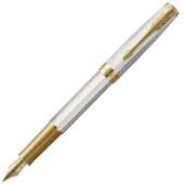 Перьевая ручка Parker Sonnet Silver Mistral GT, перо: F, цвет чернил: black, в подарочной упаковке, арт. 028950103