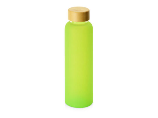 Стеклянная бутылка с бамбуковой крышкой Foggy, 600мл, зеленое яблоко, арт. 028944203