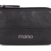 Ключница Mano Don Romeo с RFID защитой, натуральная кожа в чёрном цвете, 11,5 х 1 х 6,5 см, арт. 029034803