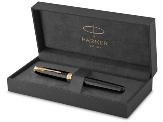 Ручка-роллер Parker Sonnet Black Lacquer GT, стержень: F, цвет чернил: black, в подарочной упаковке, арт. 028952303
