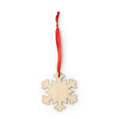 Деревянное новогоднее украшение JINGLE, снежинка, натуральный, арт. 028832303