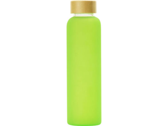Стеклянная бутылка с бамбуковой крышкой Foggy, 600мл, зеленое яблоко, арт. 028944203