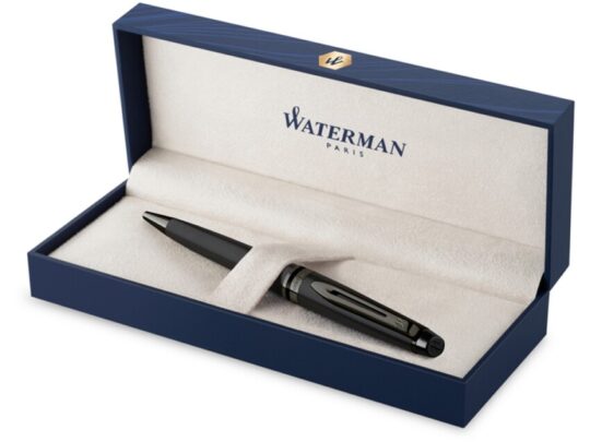 Шариковая ручка Waterman Expert Black, цвет чернил Mblue, в подарочной упаковке, арт. 029028203