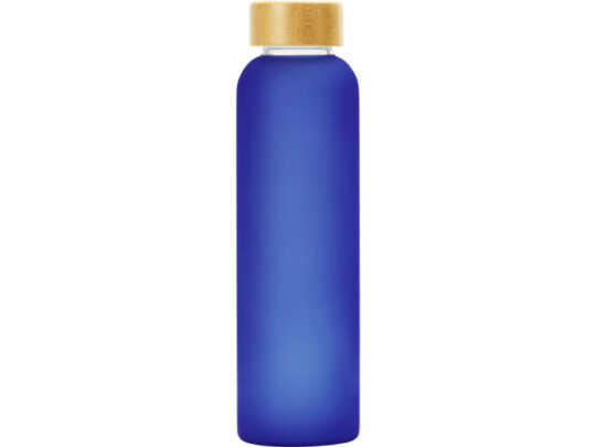 Стеклянная бутылка с бамбуковой крышкой Foggy, 600мл, синий, арт. 028944103