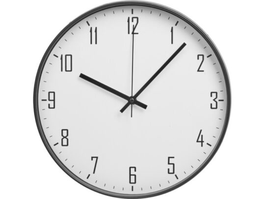 Пластиковые настенные часы  диаметр 30 см Carte blanche, черный, арт. 028878503