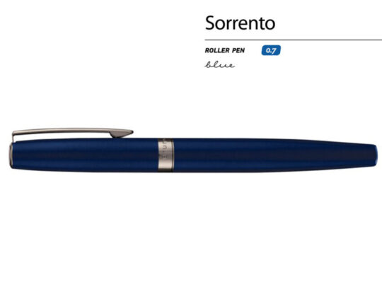 Ручка металлическая роллер  Sorrento, синий матовый, арт. 029073803