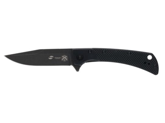Нож складной Stinger, 102 мм, (черный), материал рукояти: нержавеющая сталь, стеклотекстолит G10, арт. 029180703