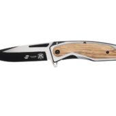 Нож складной Stinger, 120 мм, (черный/серебристый), материал рукояти: нержавеющая сталь/дерево, арт. 029180903