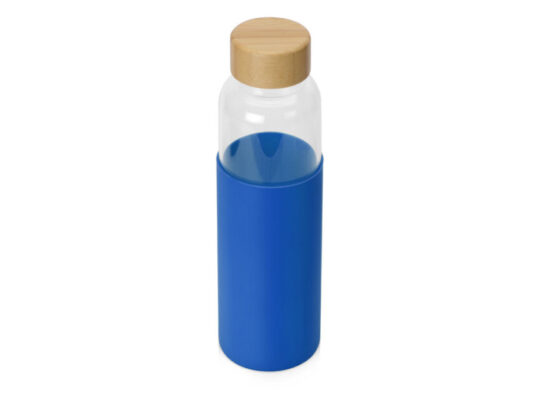 Бутылка для воды стеклянная Refine, в чехле, 550 мл, темно-синий (P), арт. 029180003