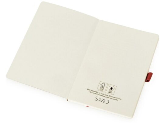 Блокнот Sevilia, гибкая обложка из крафта A5, 80 листов, крафтовый/красный, арт. 029106303
