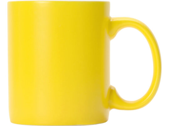 Матовая кружка Марко базовой формы, цветная снаружи, белая внутри, желтый (P), арт. 029051403