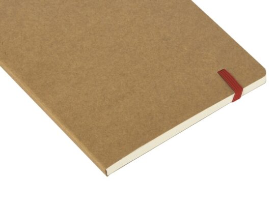 Блокнот Sevilia, гибкая обложка из крафта A5, 80 листов, крафтовый/красный, арт. 029106303