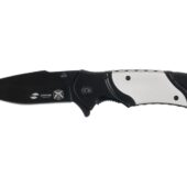 Нож складной Stinger, 120 мм, (черный), материал рукояти: нержавеющая сталь (серебристый/черный), арт. 029181003