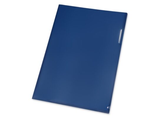 Папка- уголок, для формата А4, плотность 180 мкм, синий матовый, арт. 029178403