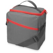 Изотермическая сумка-холодильник Classic c контрастной молнией, серый/красный, арт. 029080603