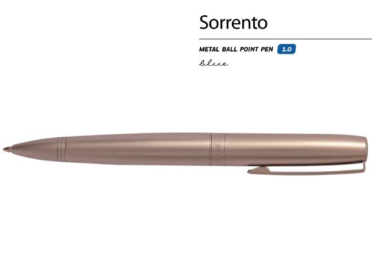 Ручка металлическая шариковая Sorrento, шампань, арт. 029073703